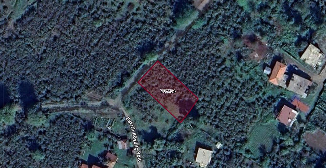 Sakarya Ferizli Bakırlı Mahallesinde Satılık İmarlı Arsa Ada 707 Parsel 34