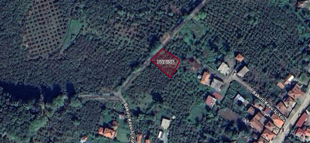 Sakarya Ferizli Bakırlı Mahallesinde Satılık İmarlı Arsa Ada 707 Parsel 36