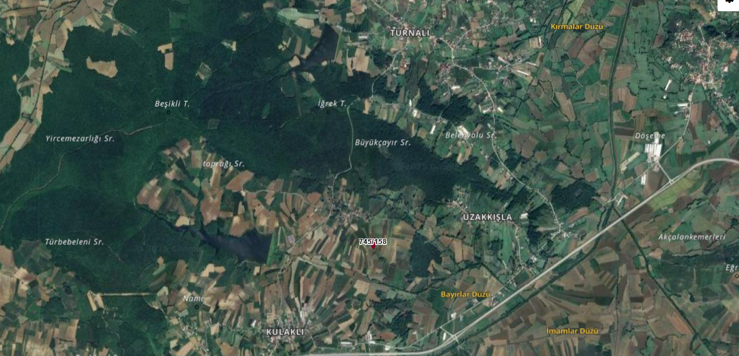 Sakarya Kaynarca Kulaklı Mahallesinde Satılık Tarla Ada 745 Parsel 158