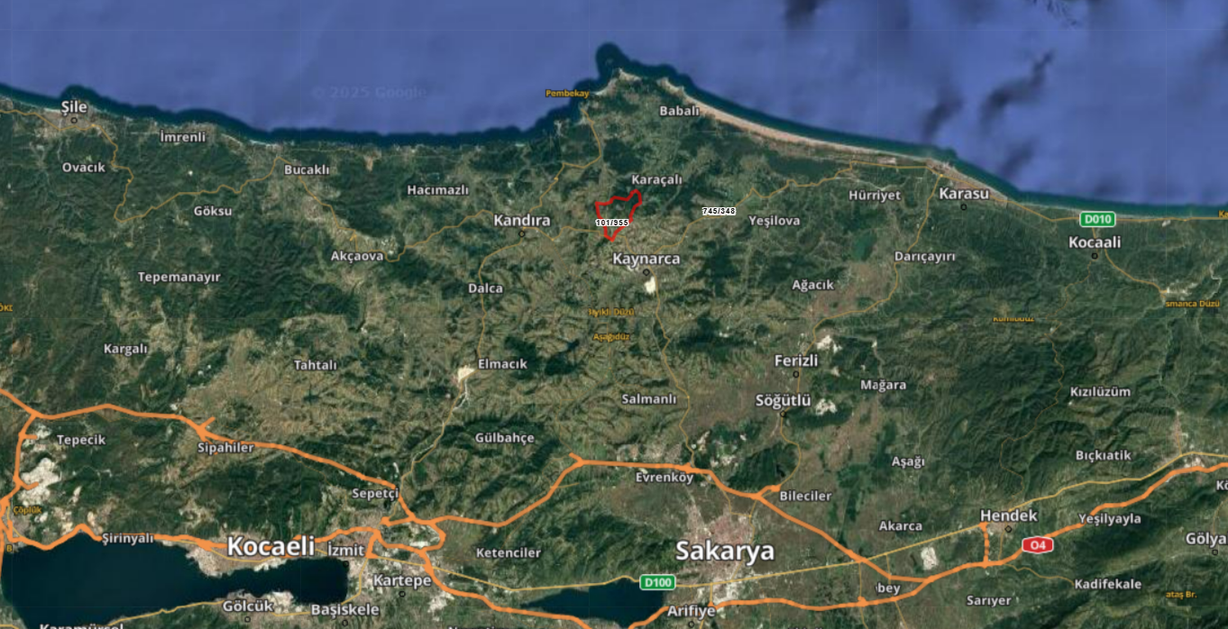 Sakarya Kaynarca Uğurlu Mahallesinde Satılık Tarla Ada 101 Parsel 955