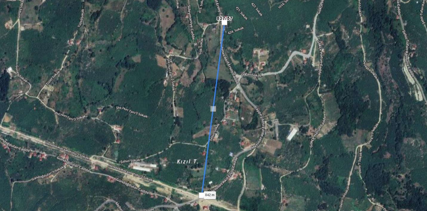 Sakarya Kocaali Yenimahalle Mahallesinde Satılık İmarlı Arsa Ada 837 Parsel 57