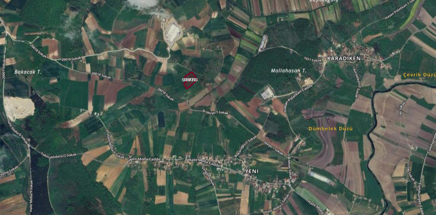 Sakarya Söğütlü Sıraköy Mahallesinde Satılık Tarla Ada 133 Parsel 428