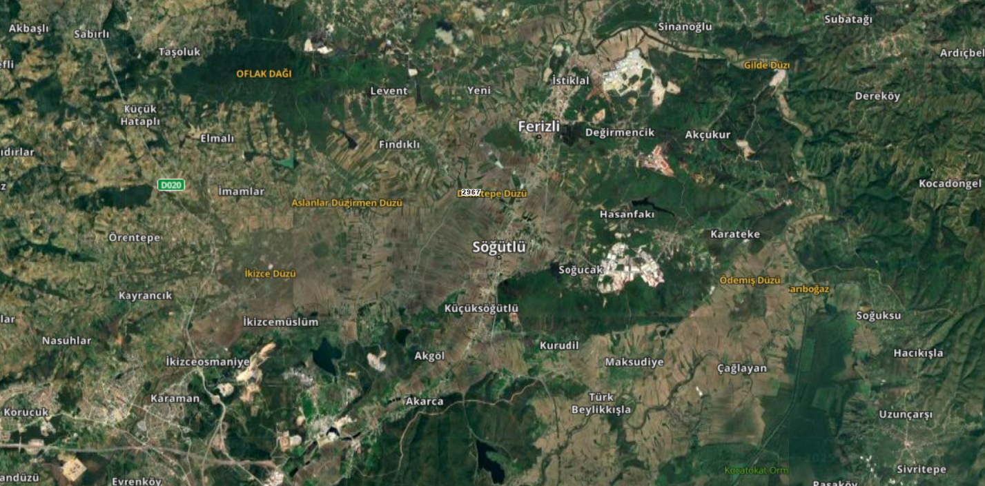 Sakarya Söğütlü Söğütlü Mahallesinde Satılık Tarla Ada 0 Parsel 2967